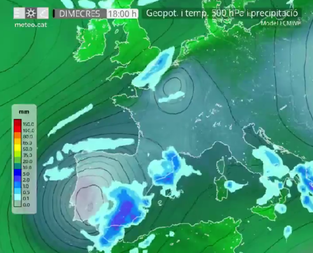 El dimecres ens arriba una nova DANA