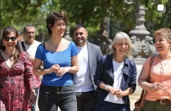 The women power. D'esquerra a dreta: la dipùtada Andrea Canelo, la ministra Elma Saiz, l'alcaldessa Alba Barnusell i la Tinent d'alcalde Gemma Giménez
