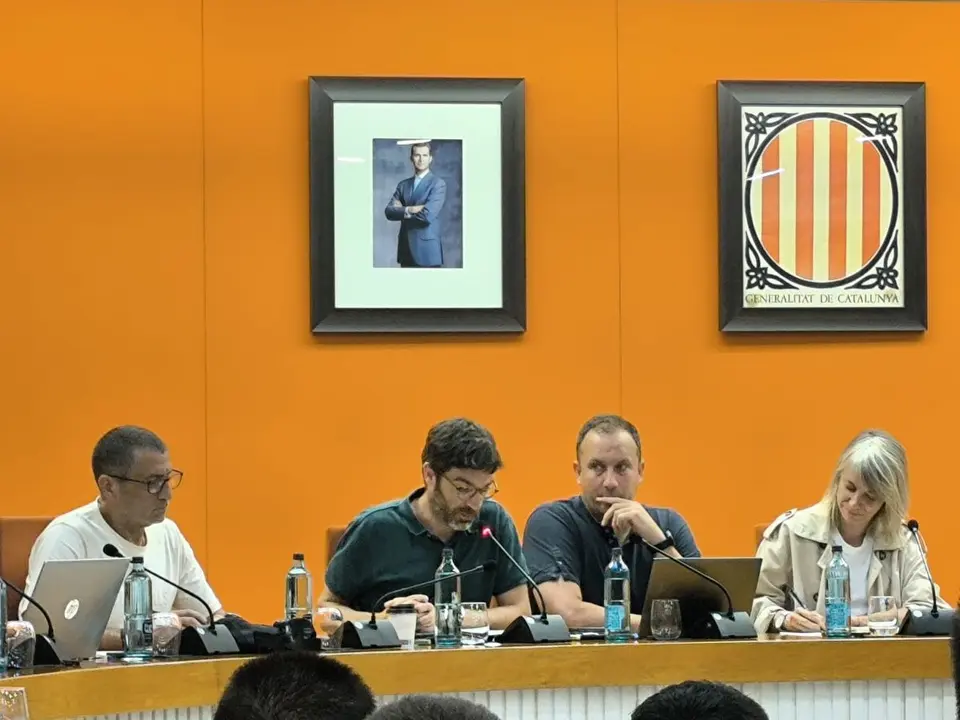 El regidor Martí Pujadas en un moment de la seva intervenció al plé 