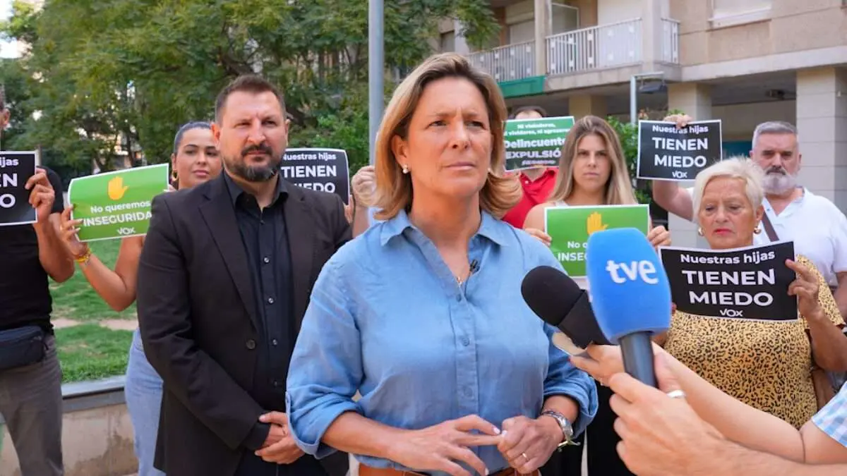 María García Fuister en la manifestación de Zona Franca