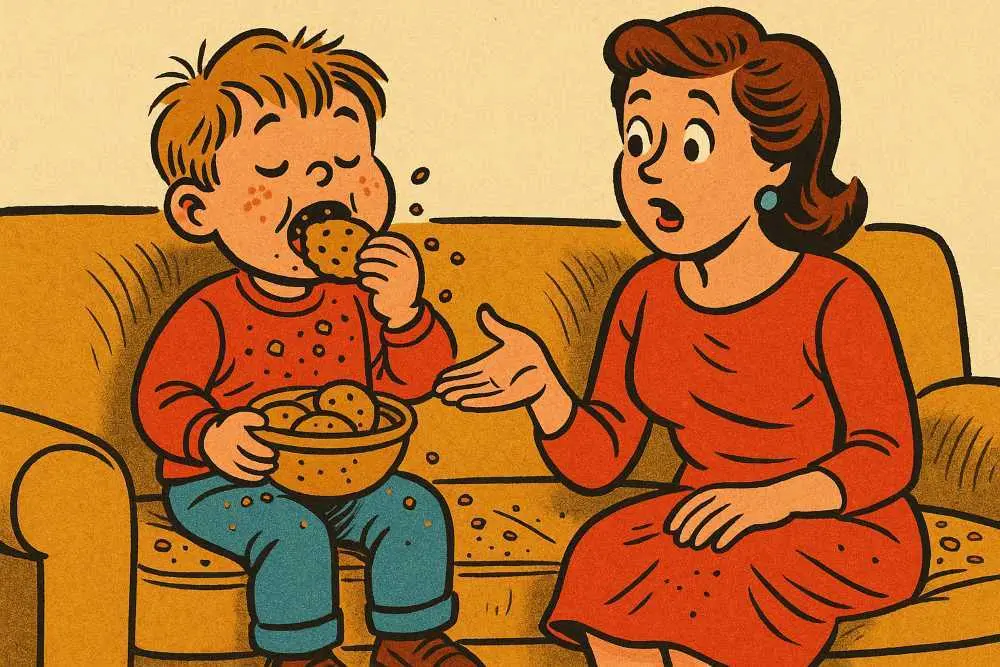 Niño y sus galletas