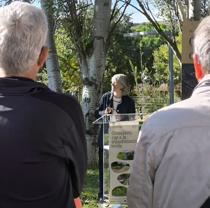 La alcaldesa Barnusell en un moment de la seva intervenció