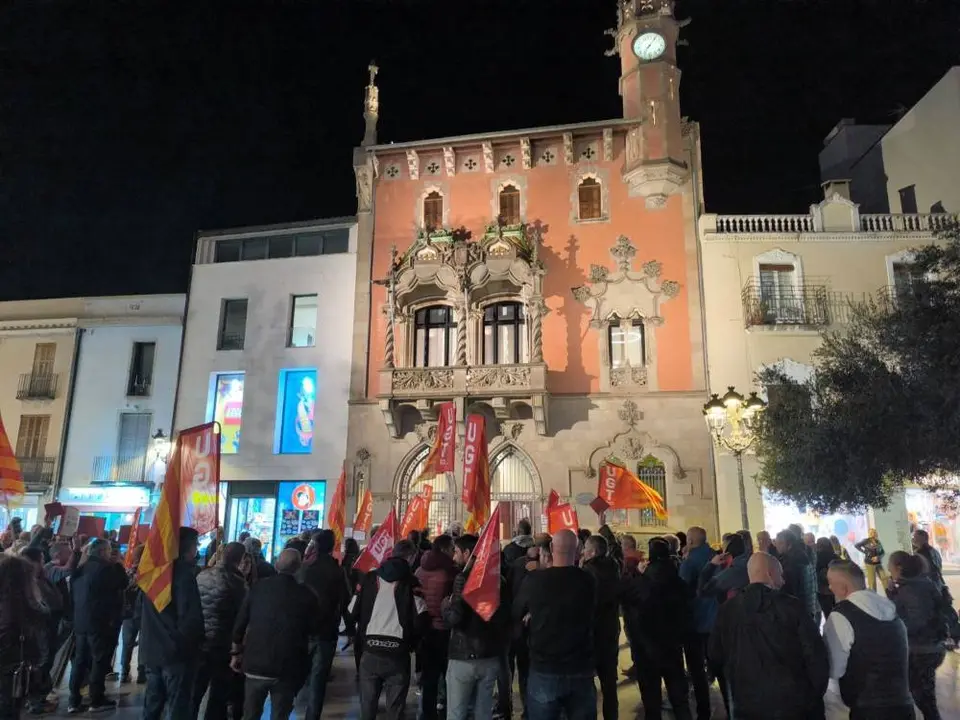 La manifestación del lunes noche ante el Ayuntamiento
