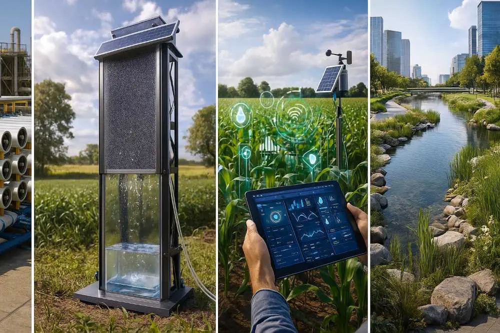 Composición de 4 tecnologías del agua