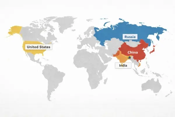 las actuales 4 potencias mundiales