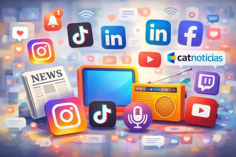 Redes sociales, television, diarios diogitales y Radio, los m&aacute;s seguidos en Catalu&ntilde;a