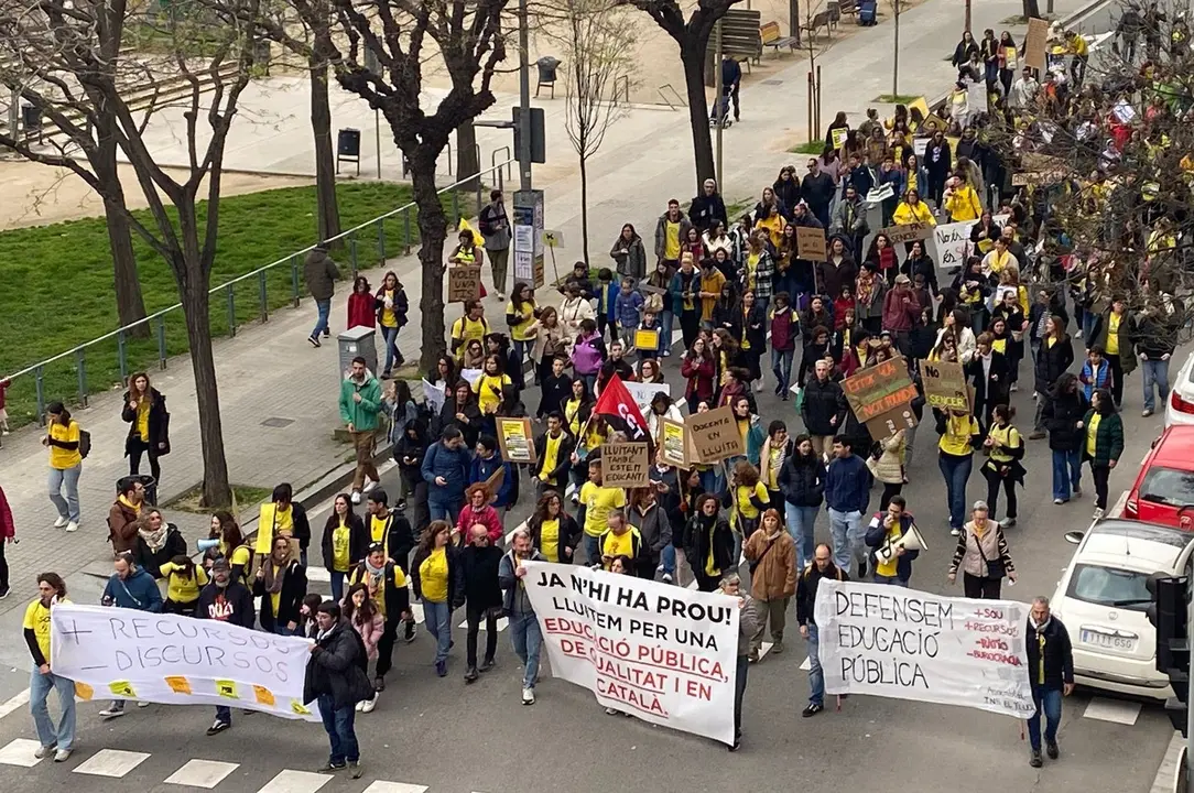 Manifestaci&oacute; de professors a Granollers, dijous 19 de mar&ccedil; 2026