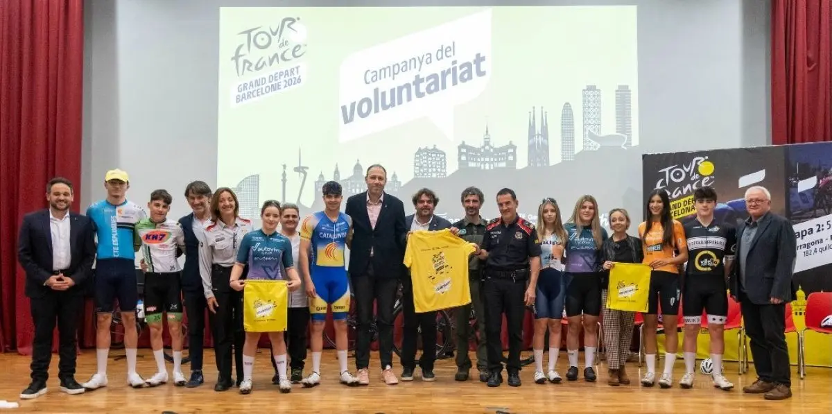 Presentaci&oacute;n la campa&ntilde;a de voluntariado para el Grand D&eacute;part del Tour de Francia 2026. Jordi Romea represent&oacute; a Granollers