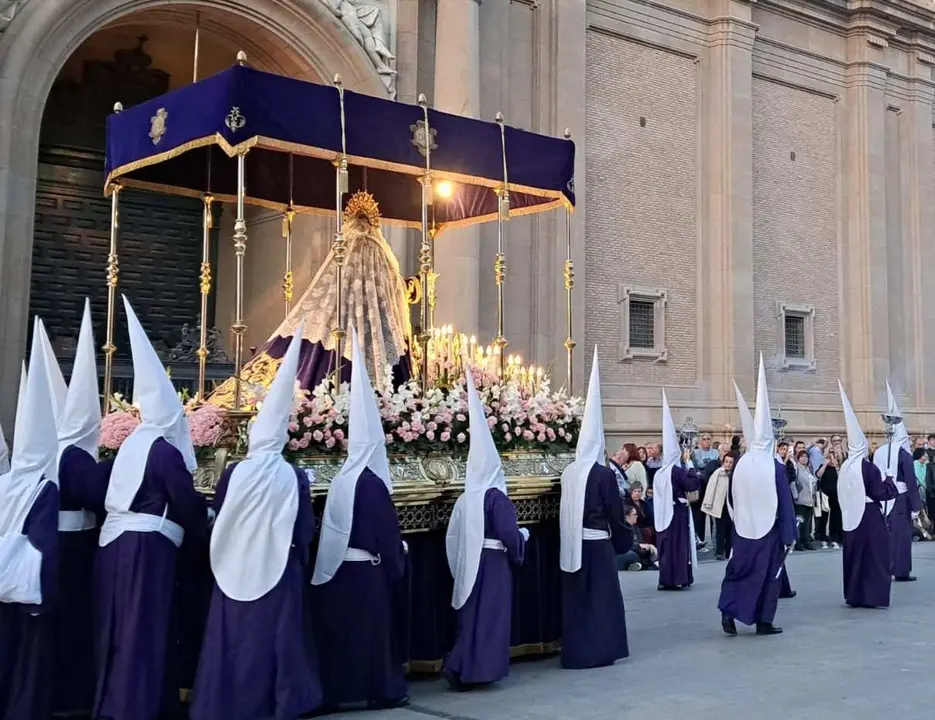 Procesi&oacute;n de Semana Santa en Zaragoza. Foto Ayuntamiento.