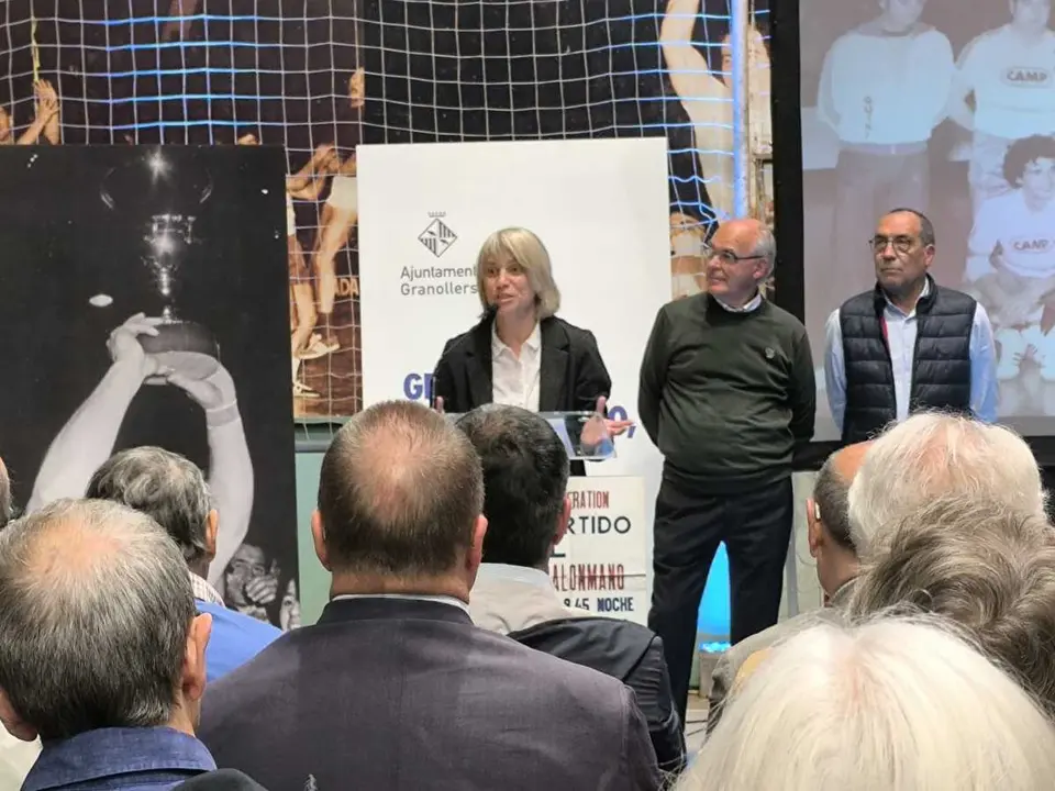 4. Alba Barnusell, l'alcaldessa de Granollers, en un moment de la seva intervenci&oacute;