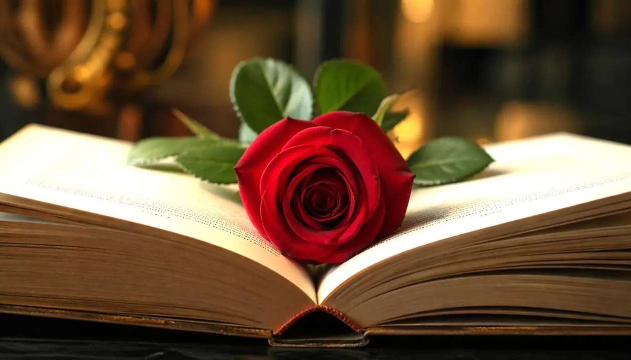 una rosa y un libro