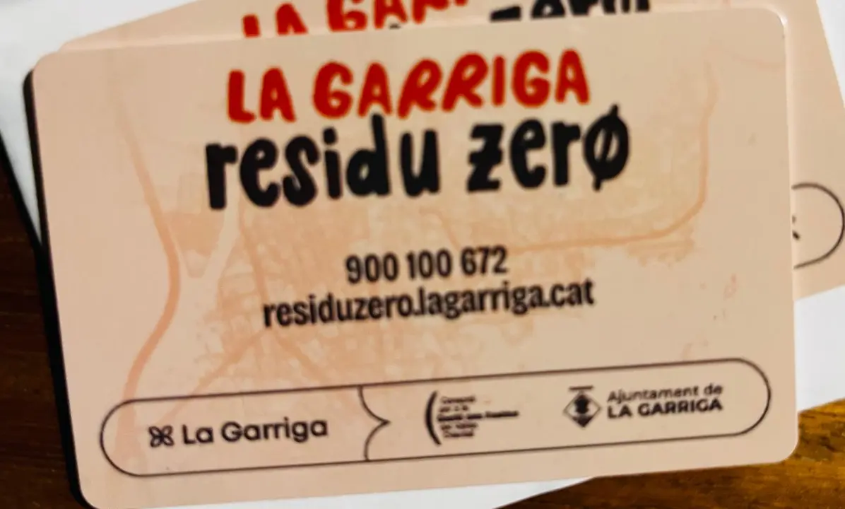 Targeta recollida residus la Garriga