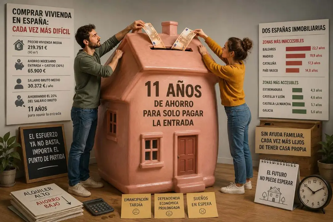 11 a&ntilde;os para ahorrar la entrada a una vivienda