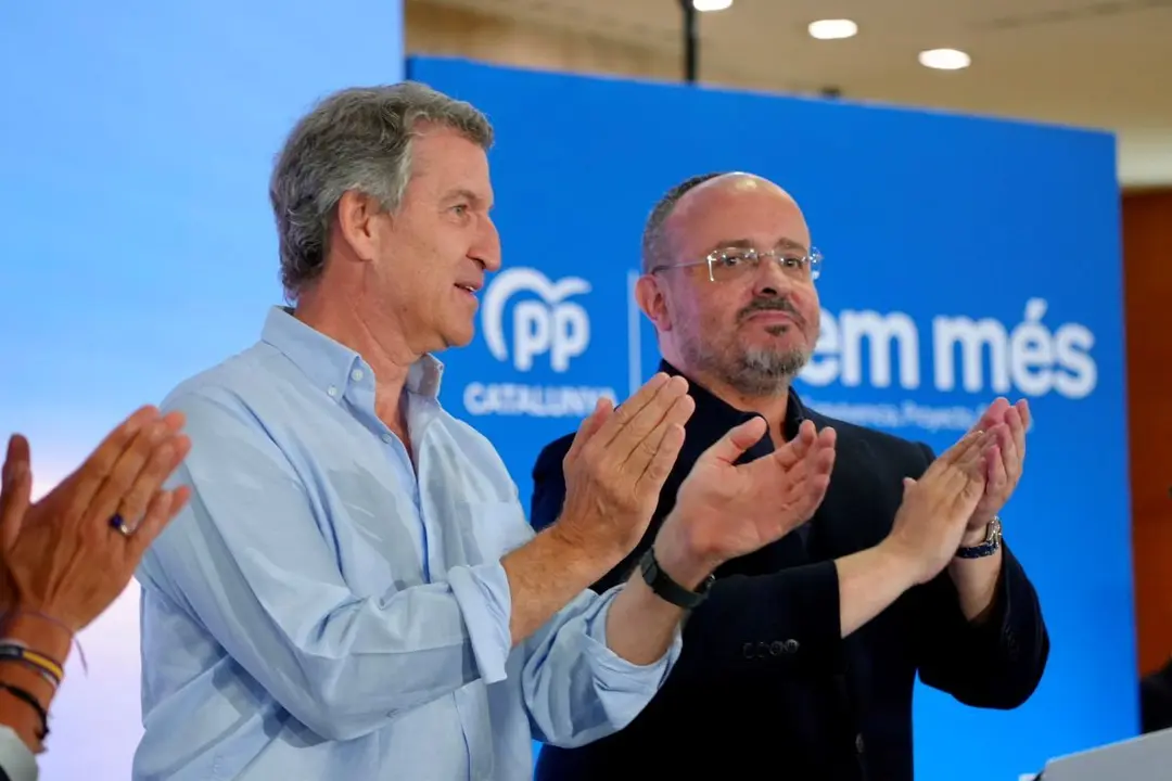 Nu&ntilde;ez Feij&oacute;o y Alejandro Fern&aacute;ndez cerrando el Congreso de Catalunya