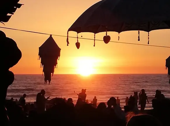 Atardecer en una terraza de la Barrosa (Cádiz) - Foto RMora