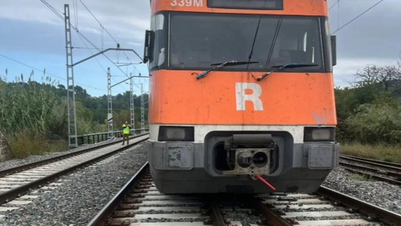 Tren descarrilado en Martorell