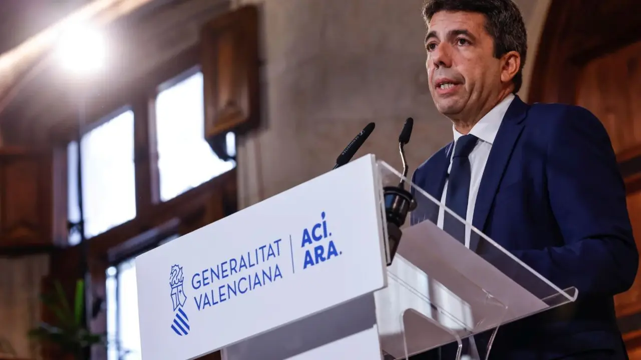 Carlos Mazón, en su comparecencia de hoy