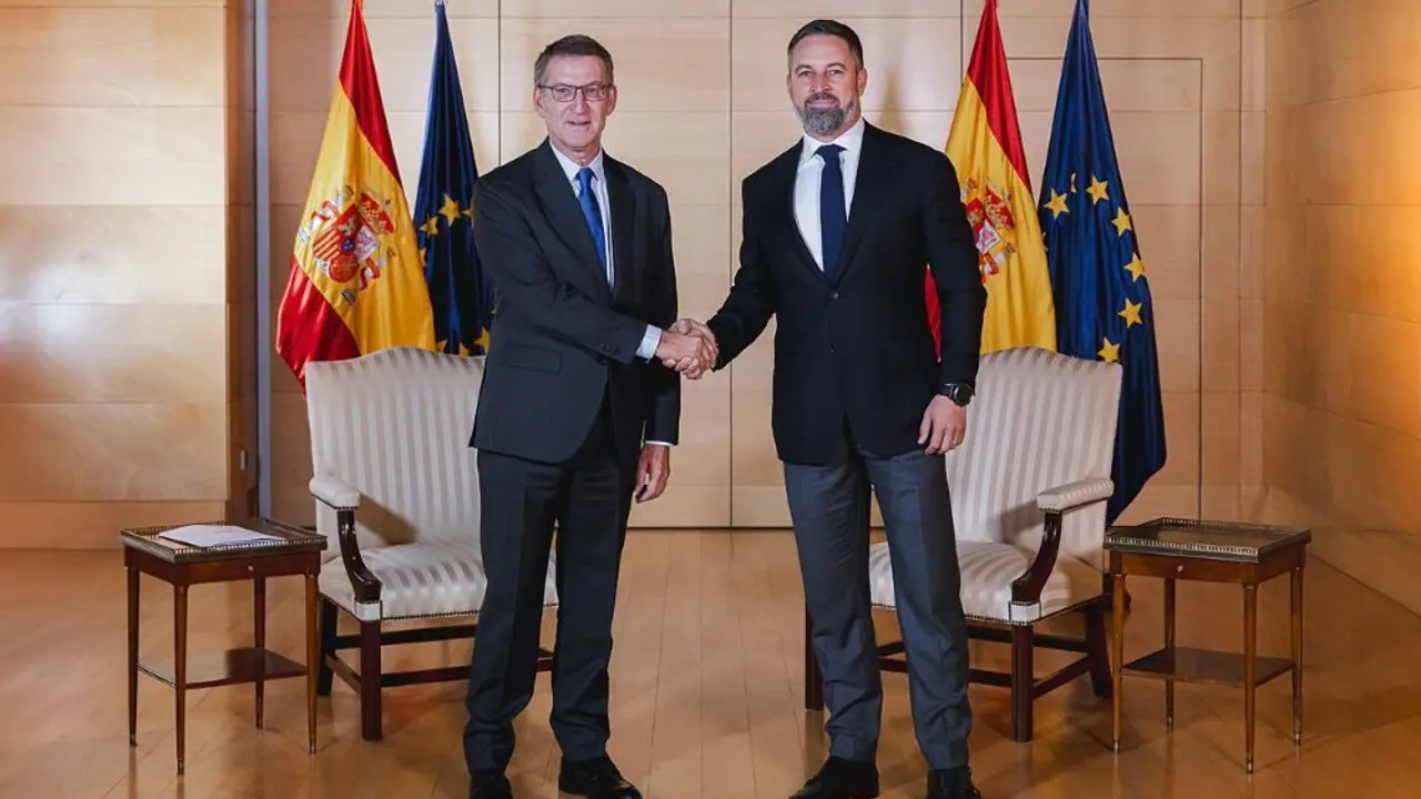 Feijóo y Abascal en un encuentro anterior