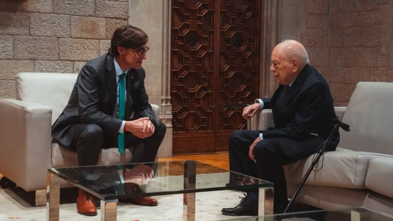 Jordi Pujol con Salvador Illa el pasado setiembre