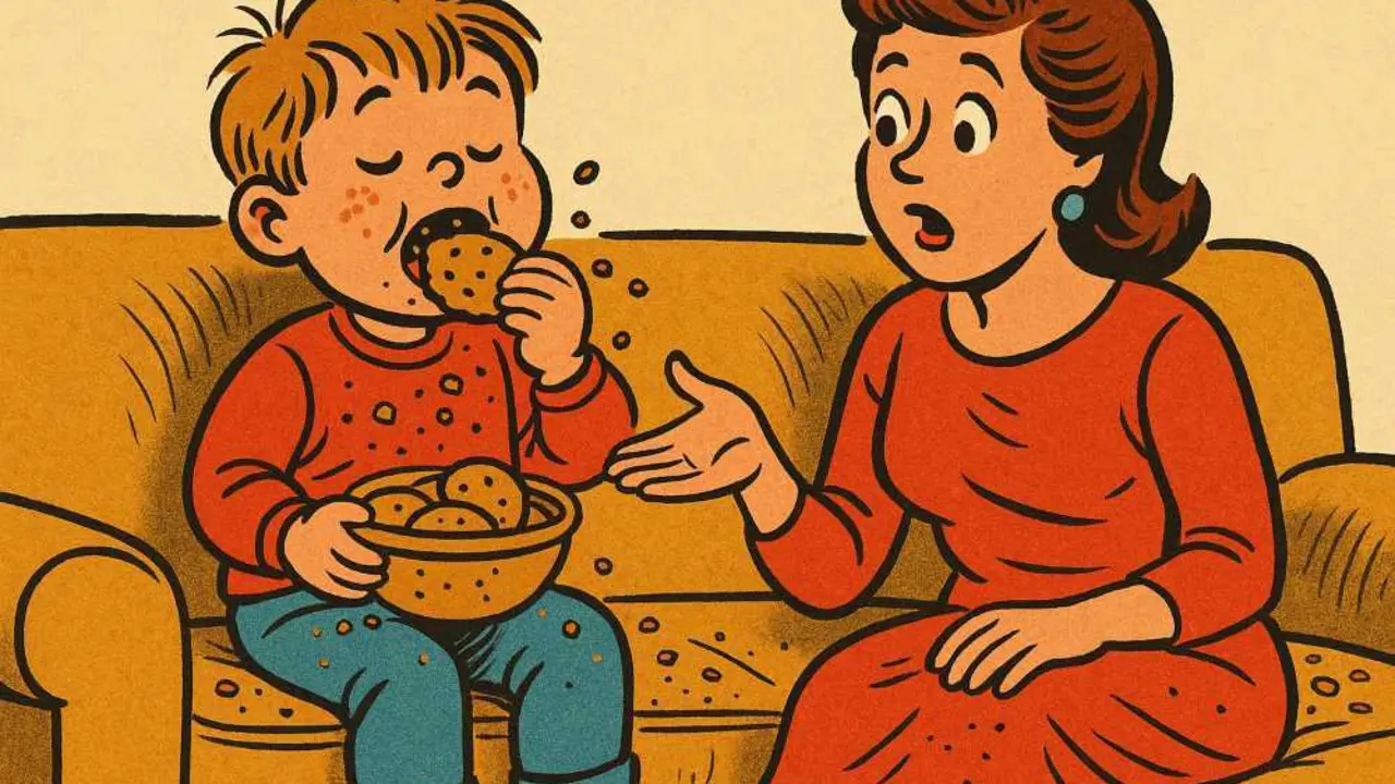 Niño y sus galletas