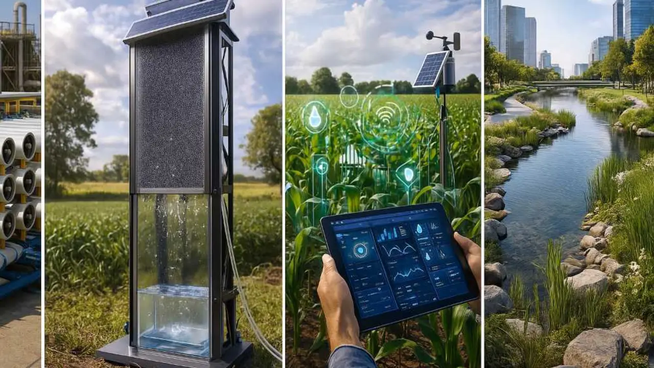 Composición de 4 tecnologías del agua