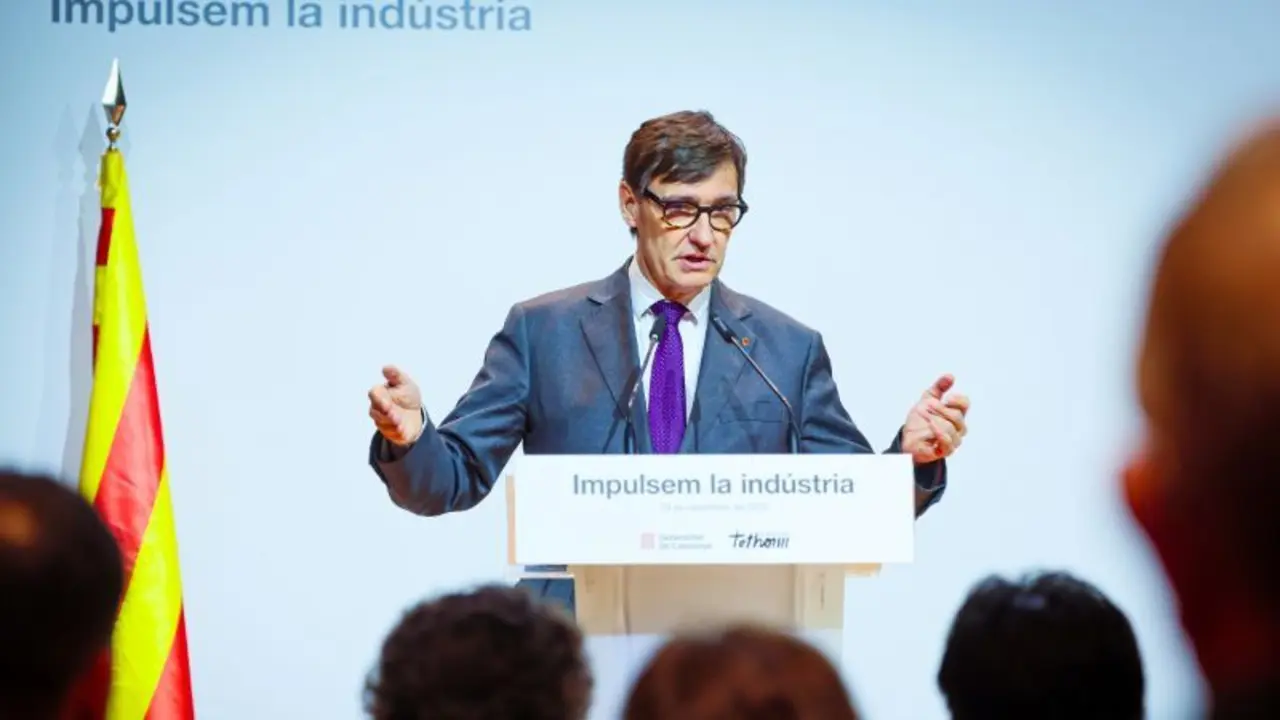 El president Illa en l'acte de balan&ccedil; dels ajuts a la industrialitzaci&oacute; atorgats aquest 2025 (Fotografia Jordi Bedmar) Web presidencia