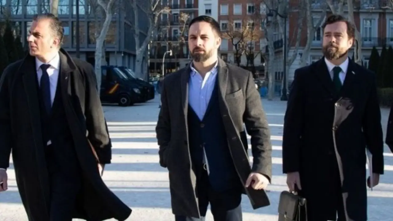 Santiago Abascal, Javier Ortega e Iv&aacute;n Espinosa de los Monteros Foto de Vox