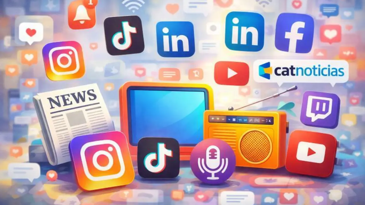 Redes sociales, television, diarios diogitales y Radio, los m&aacute;s seguidos en Catalu&ntilde;a