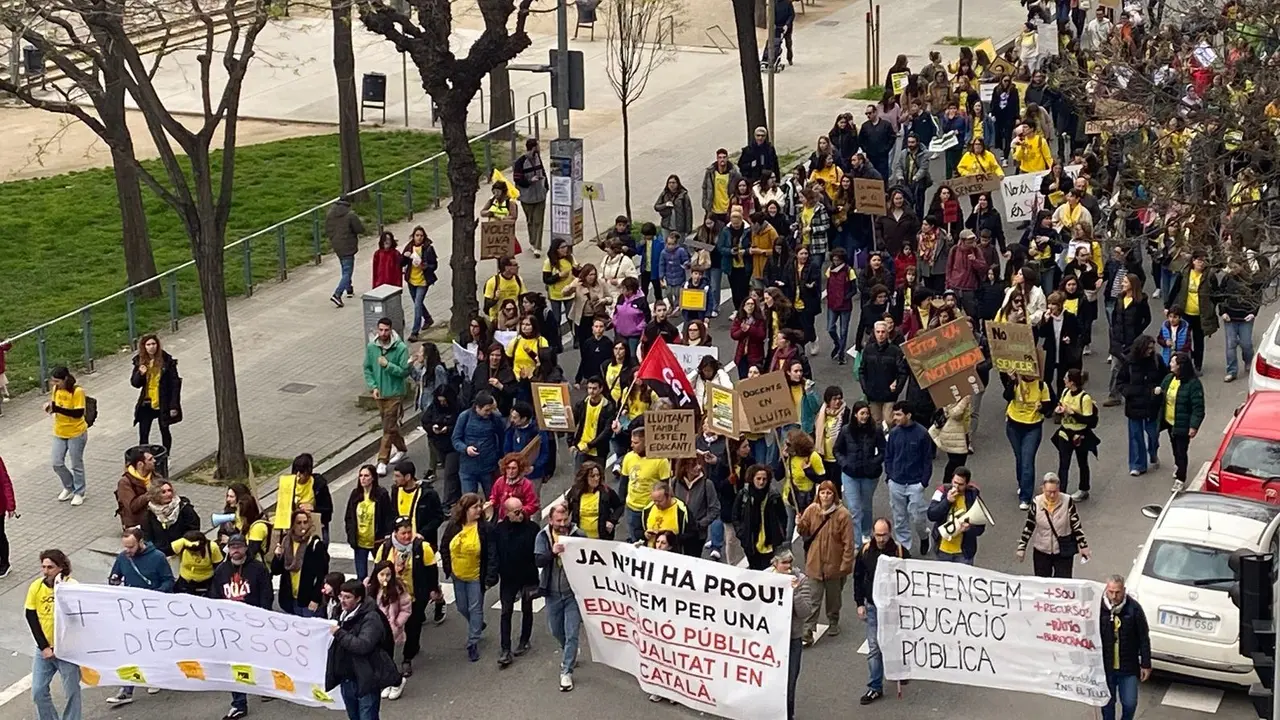 Manifestaci&oacute; de professors a Granollers, dijous 19 de mar&ccedil; 2026