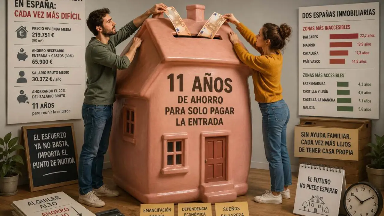 11 a&ntilde;os para ahorrar la entrada a una vivienda