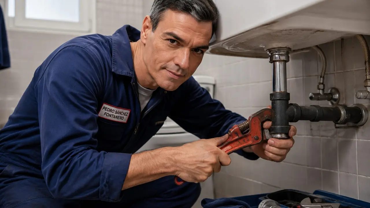 Pedro S&aacute;nchez, fontanero