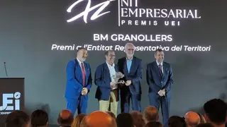 El president del Balonmano Granollers recull el premi de l'UEI