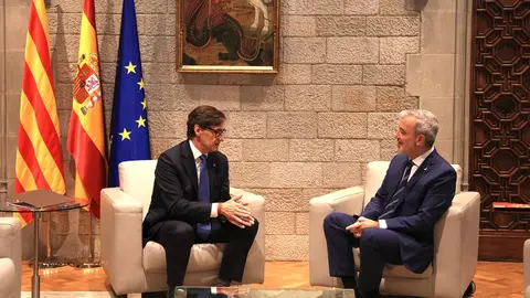 Salvador Illa y Jaume Collboni se reunen en el Palau de la Generalitat - Foto president.cat