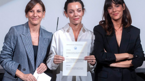 Malena Alterio, Victoria Luengo y Belén Cuesta anunciando las cintas que aspiran a representar a nuestro país en la 97 edición de los Premios Oscar