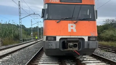 Tren descarrilado en Martorell