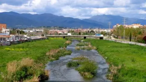 El Rio Congost a su paso por Granollers