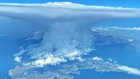Así se vió una gota fría desde el cielo en el 2022 en Mallorca vía Météo Pyrénées - Red X