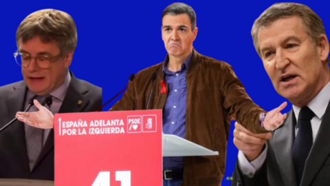 Sanchez, Puigdemont y Feijóo