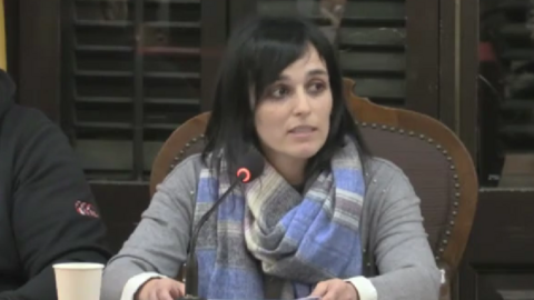 Silvia Orriols en el Pleno de la moción de confianza