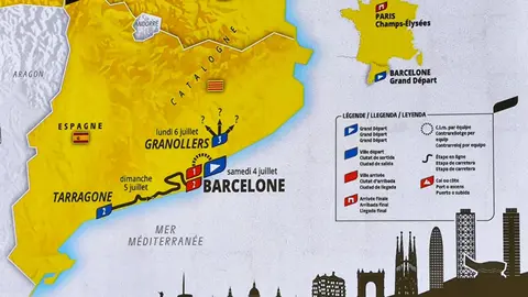 El recorregut provisional del Tour de France 2026 per Catalunya