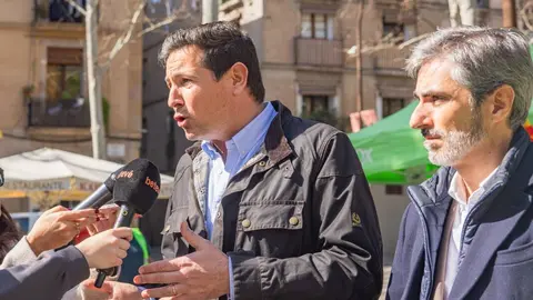 Sergio Macián y Gonzalo de Oro en la rueda de prensa de El Raval
