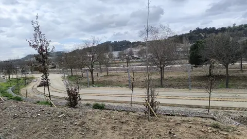 Obres alrededor Rio Congost barri dels Instituts