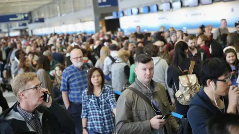 Colas en los aeropuertos