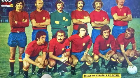 La selección que derrotó a Dinamarca en Sarriá (2-0) en el último partido oficial jugado en Cataluña