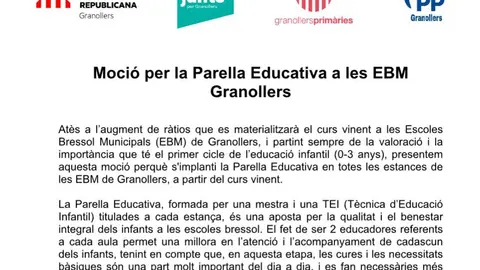 mocion parella educativa