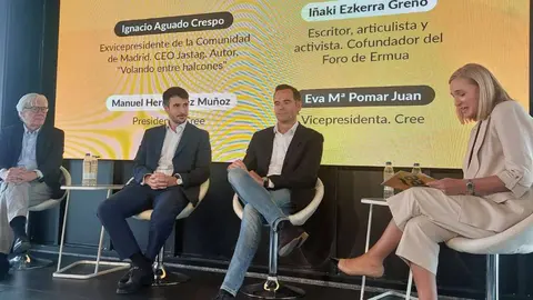 De izq a dcha Iñaki Ezkerra, Manuel Hernández, Ignacio Aguado y Eva Pomar