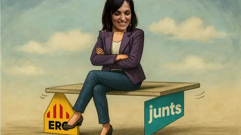 Silvia Orriols feliz ante las encuestas de Junts y ERC