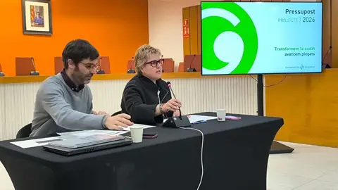 Els regidors Gemma Giménez i Martí Pujadas