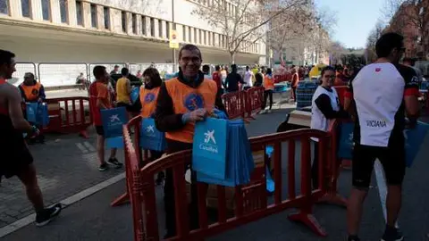 2019 Joan Padr&oacute;s i Voluntaris &agrave; l'avituallament d'arribada