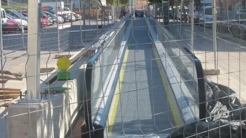 Les rampes de Granollers, en obres. Foto Ajuntament